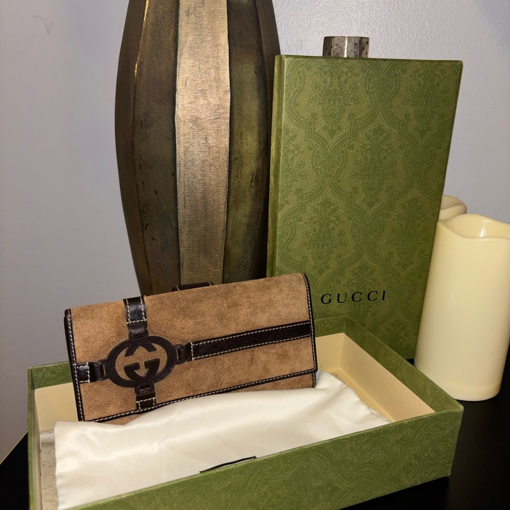 Gucci Beige and Dark Brown Wallet- Box & Dust Bag!! - Picture 7 of 7